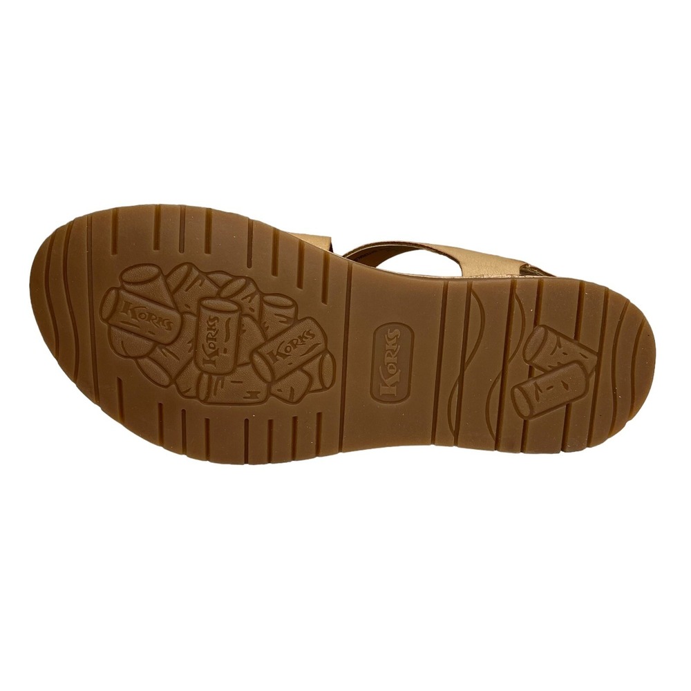 Korks Justicia Women's Strappy Flat Sandals‎ Size 7 Natural Beige Casual Shoes - Picture 13 of 13